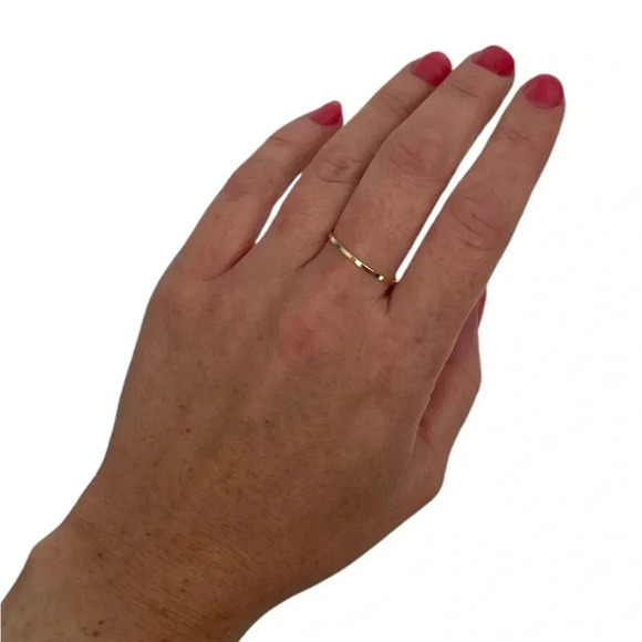 NWT 14K plated gold on sterling silver  delicate ring - Picture 3 of 5